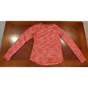 Women's Red White Koppen Longsleeved Athletic Shirt Thumb Inserts Size Medium